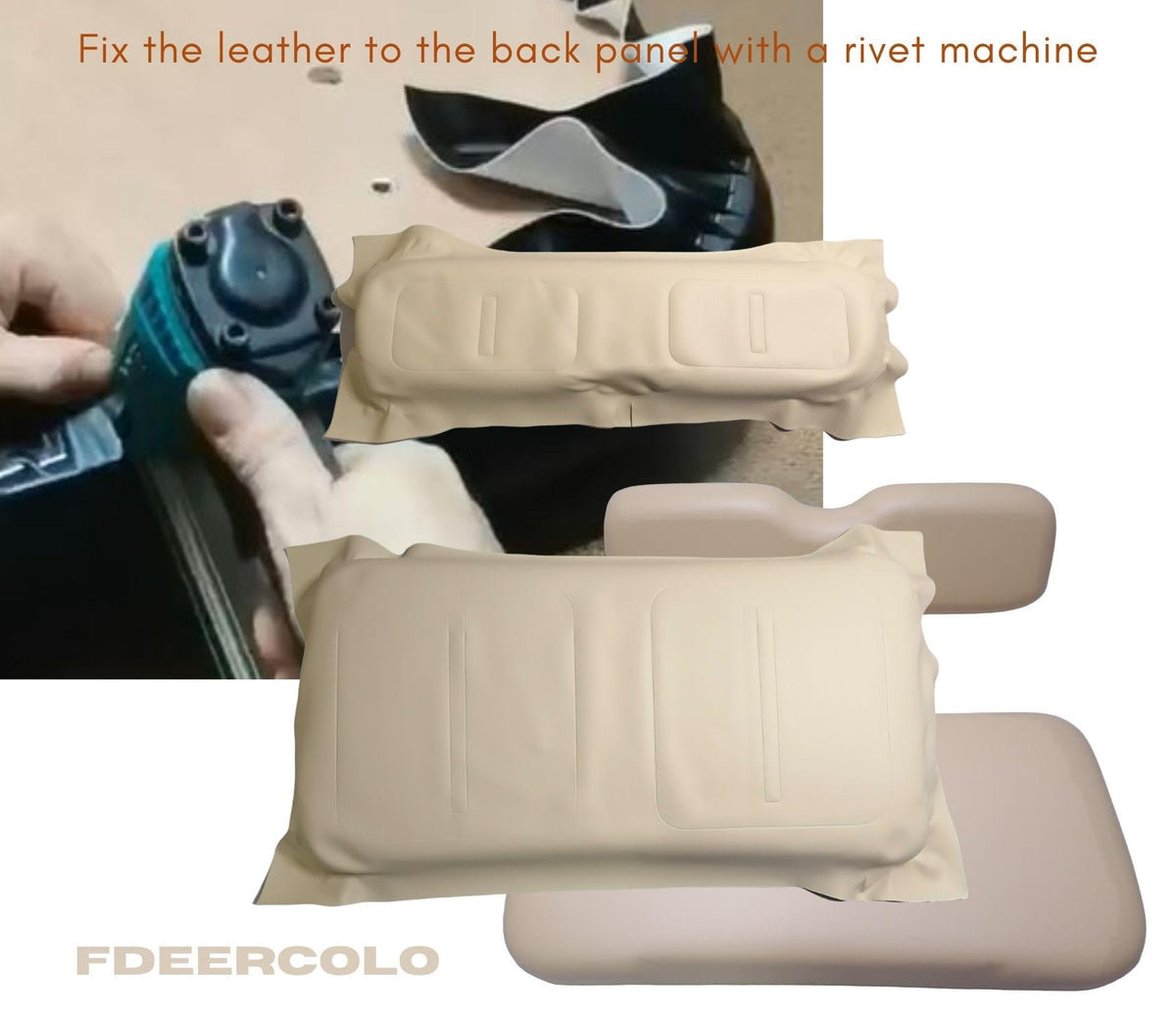 FDEERCOLO khaki color matches EZGO Medalist interior while resisting wear.