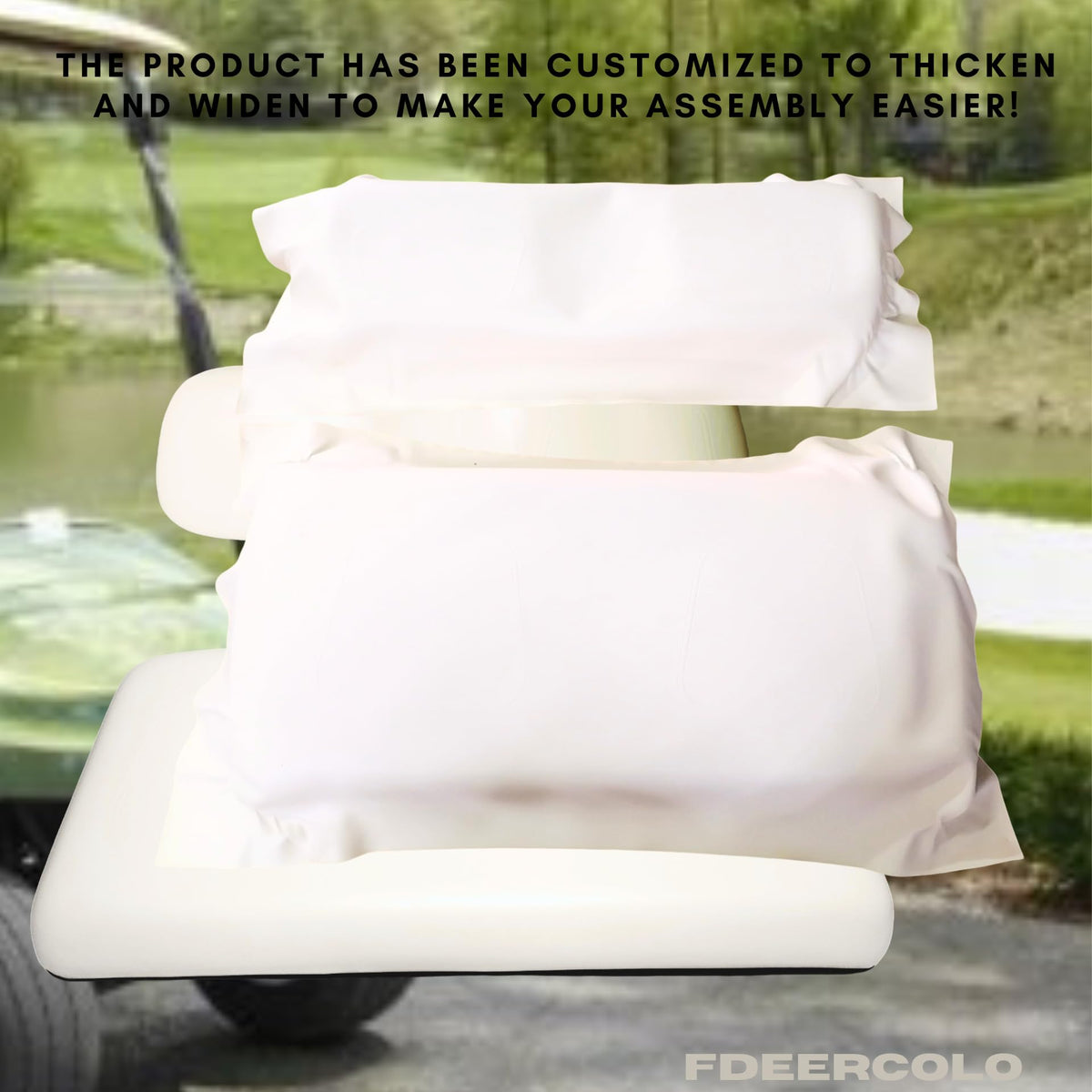 FDEERCOLO leather cushion pre-shaped for simple stapler installation