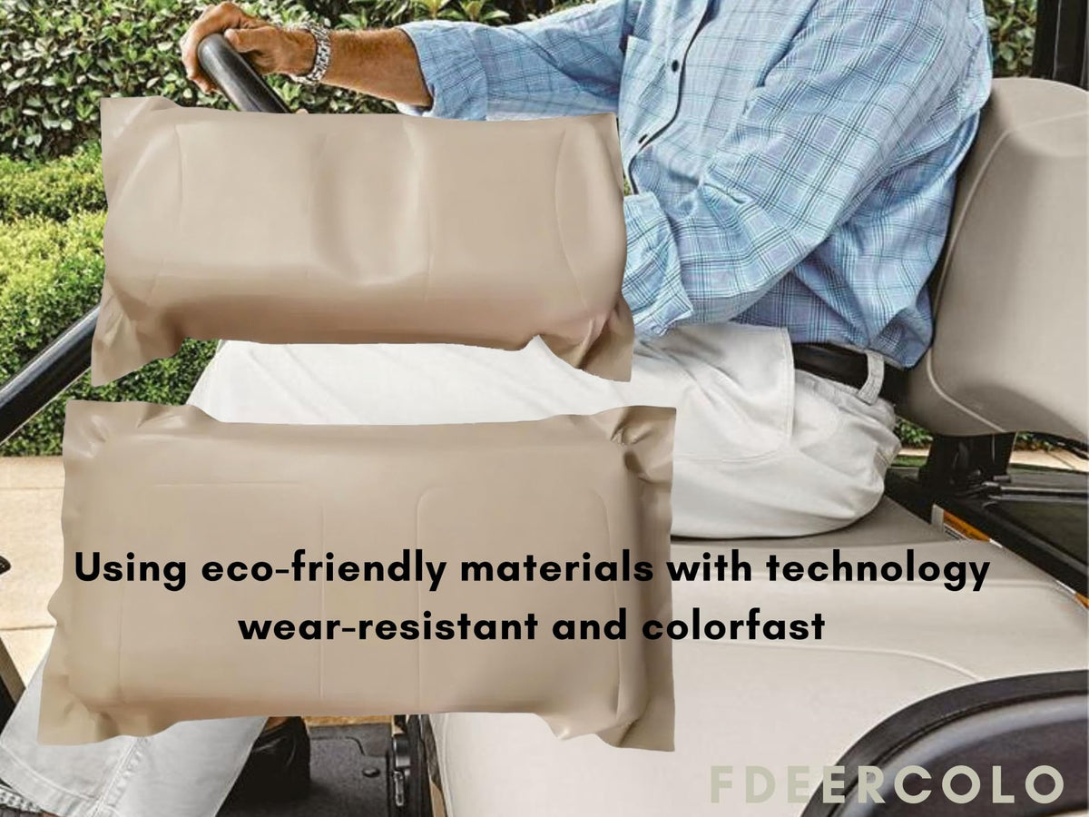 Close-up of seat cushion detail on FDEERCOLO Yamaha G29 with reinforced stitching