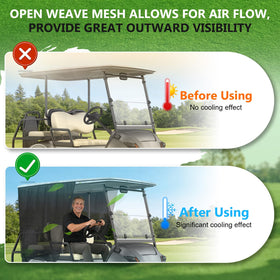 Foldable, lightweight fabric for easy storage after a round.