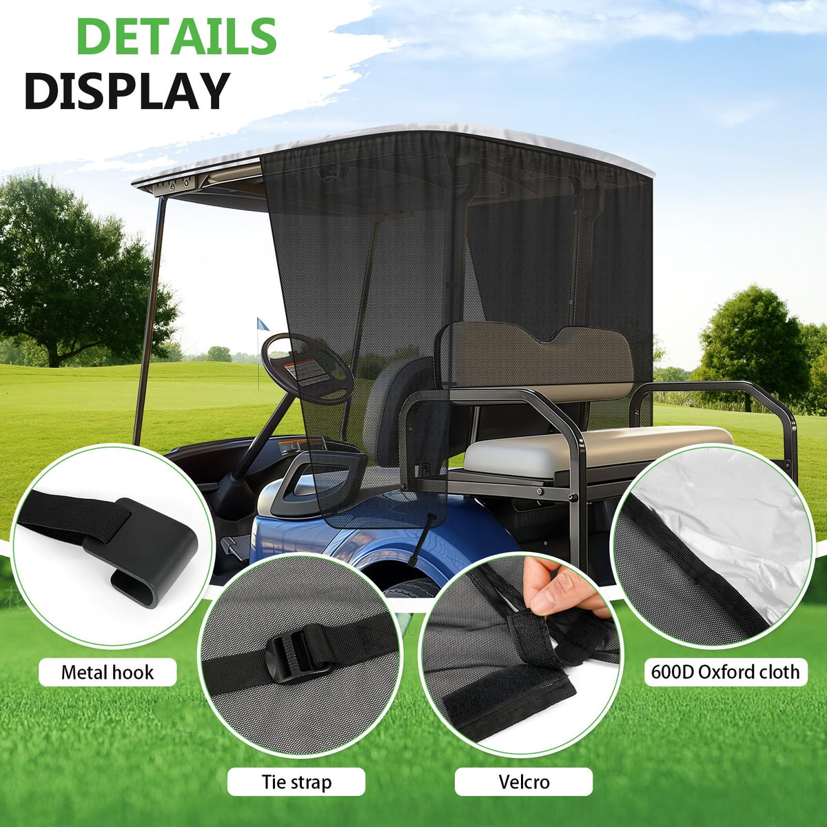 Mesh design blocks sun while preserving airflow and comfort.