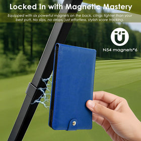 Femlotank scorecard holder pouch with pencil and range chart in blue
