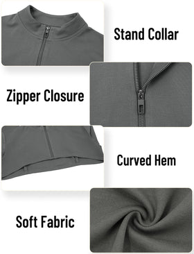 Feoya versatile athletic top in grey, suited for sports, yoga, or casual outings.