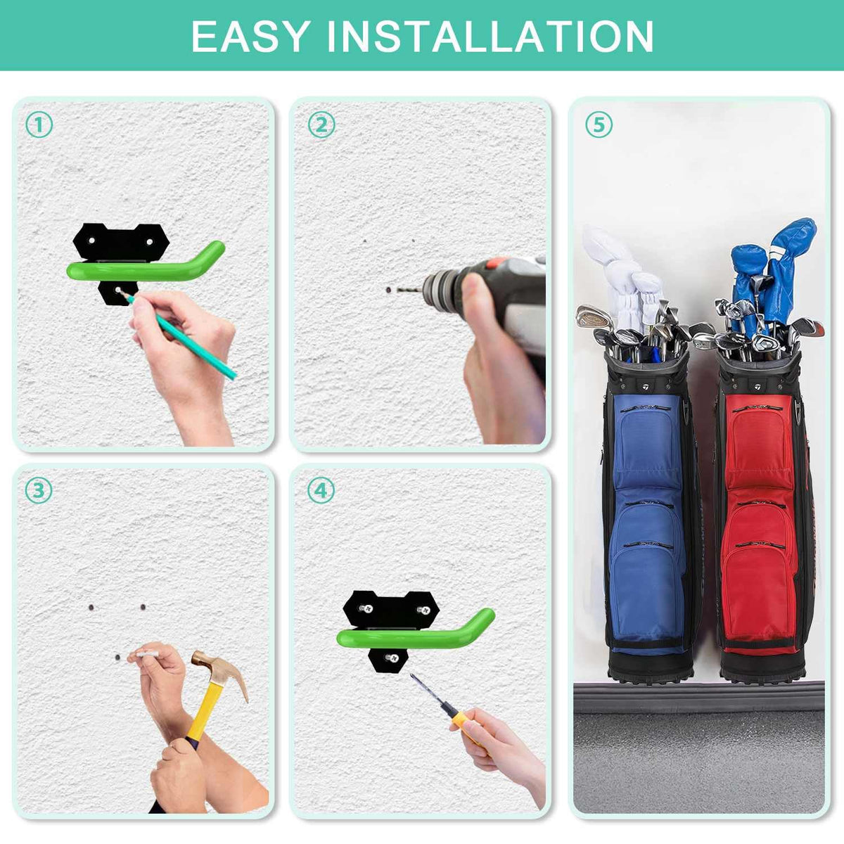 FEYRUN adjustable spacing between holders for different bag sizes.