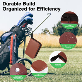 Fhmidic Complete Golf Accessories Kit PU leather case with a sleek finish