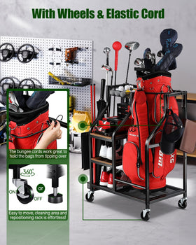 FHXZH ample storage area keeps balls, tees, and gloves within reach.