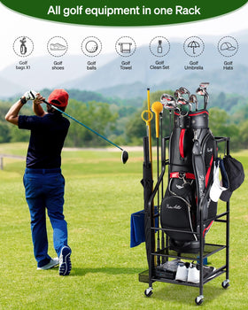 FHXZH Golf Bag Stand elastic cord prevents bags from slipping