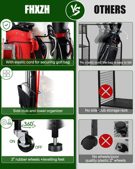 FHXZH sturdy steel rack supports up to three standard bags with stability.