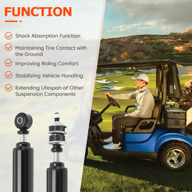 FILTERUP complete front and rear shock kit supports balanced handling on Club Car carts.