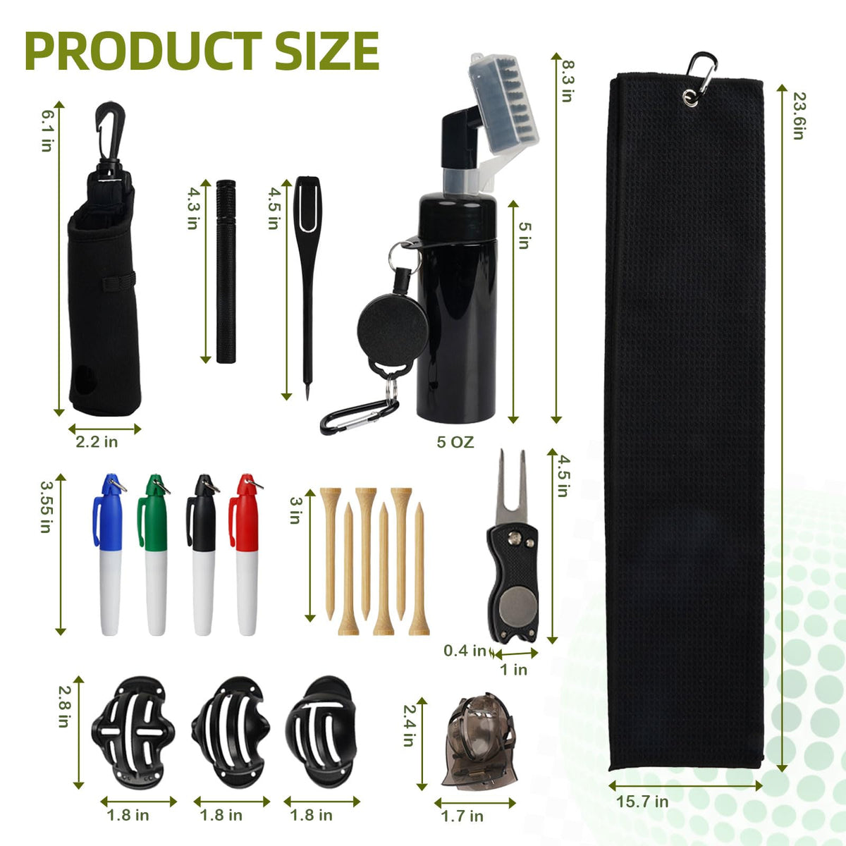 FIMXSD microfiber golf towel dries quickly and attaches to your bag
