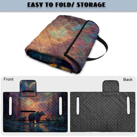 Finagallathe Starry Bear seat towel made of breathable polyester for year-round comfort