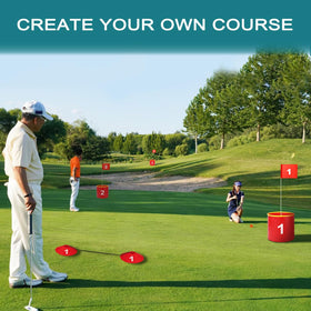 FINCOME six ground stakes secure courses on grass, sand, or pavement.