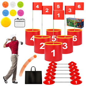 FINCOME Golf Yard 6-holes setup for backyard practice