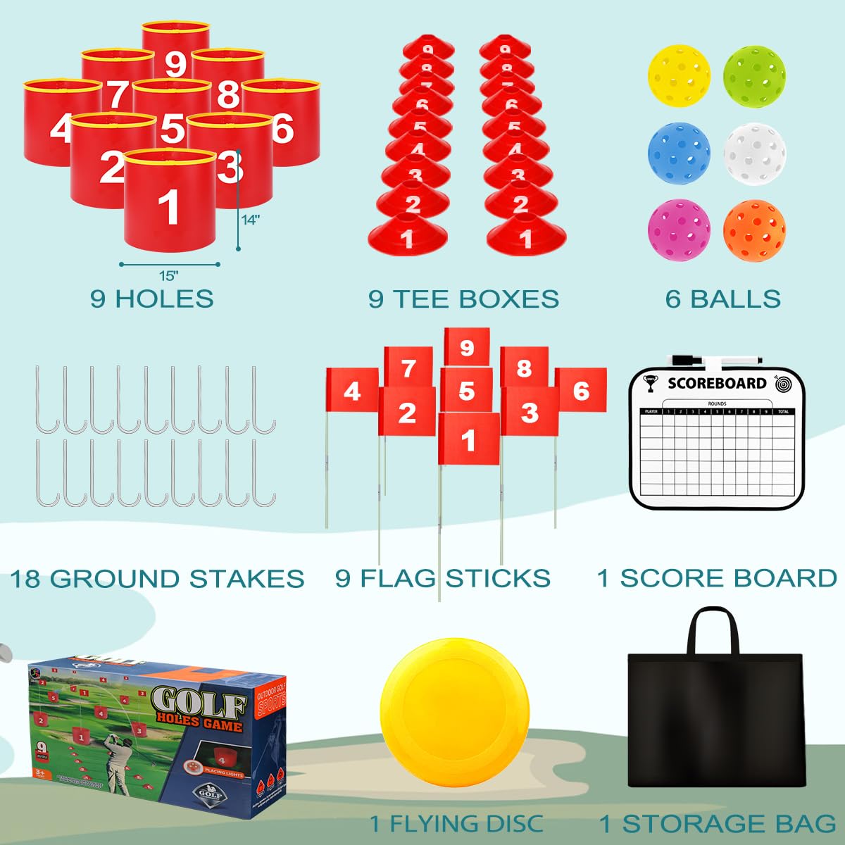 FINCOME portable storage bag makes transport to park or beach easy.