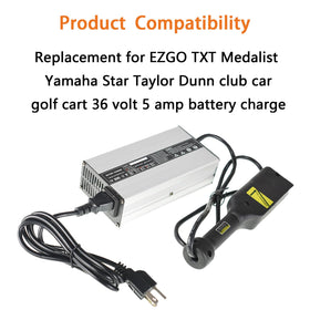 Findmall 36V 5A charger compatible with Yamaha Star Club Car