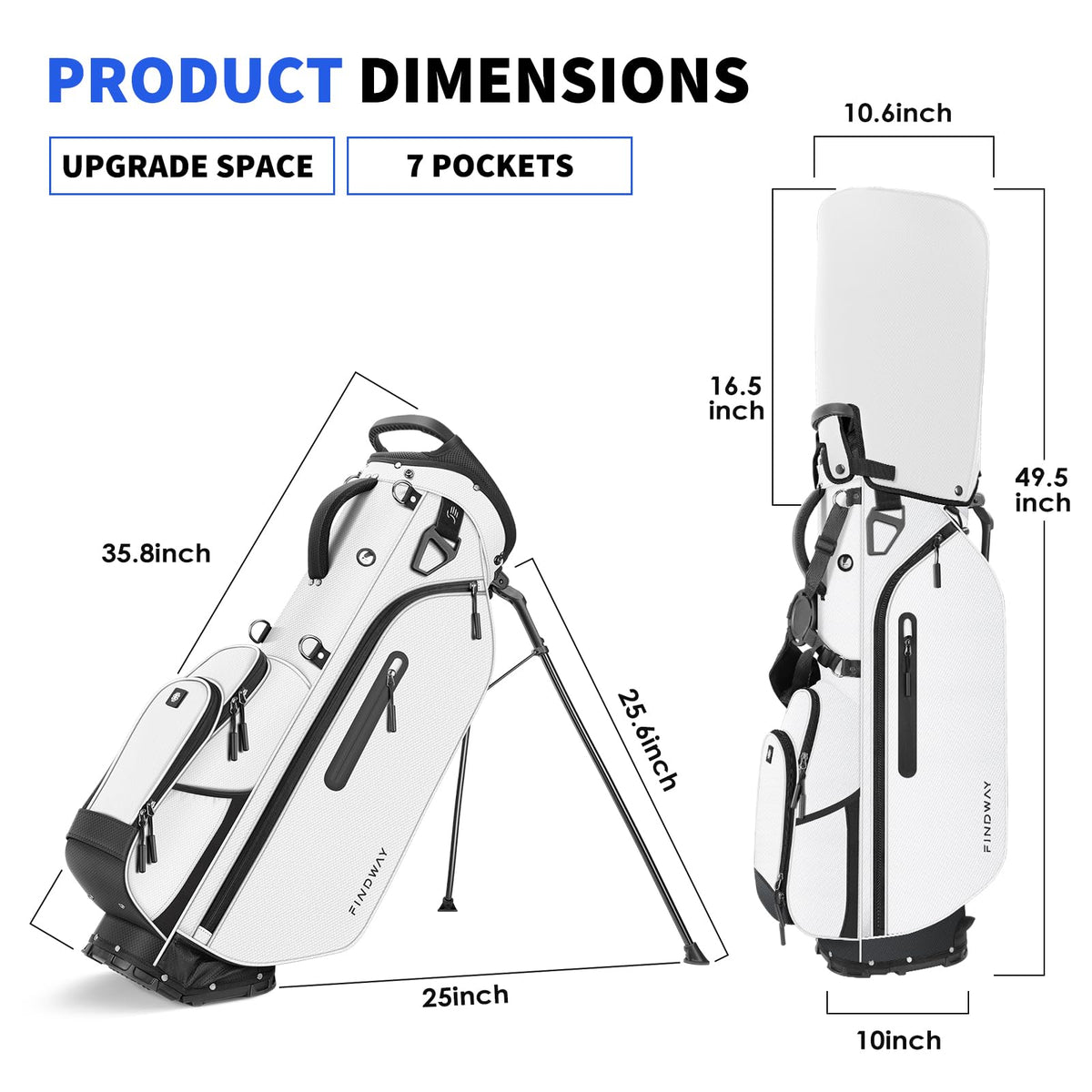 Findway umbrella holder for on-course rain preparedness