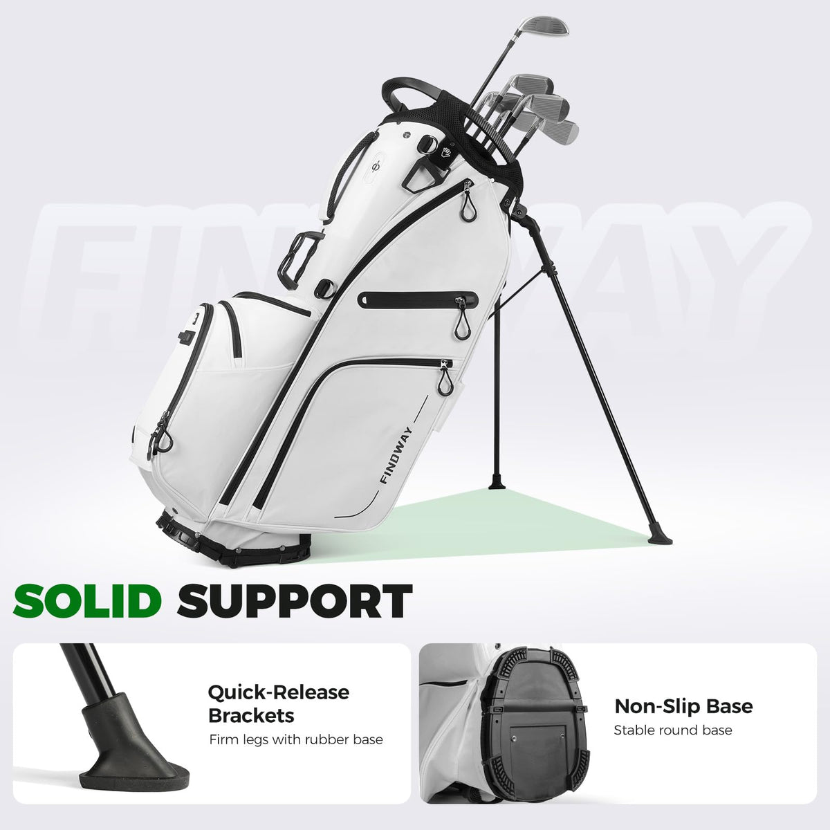 Findway cooler pockets close-up shows drinks storage for hot rounds