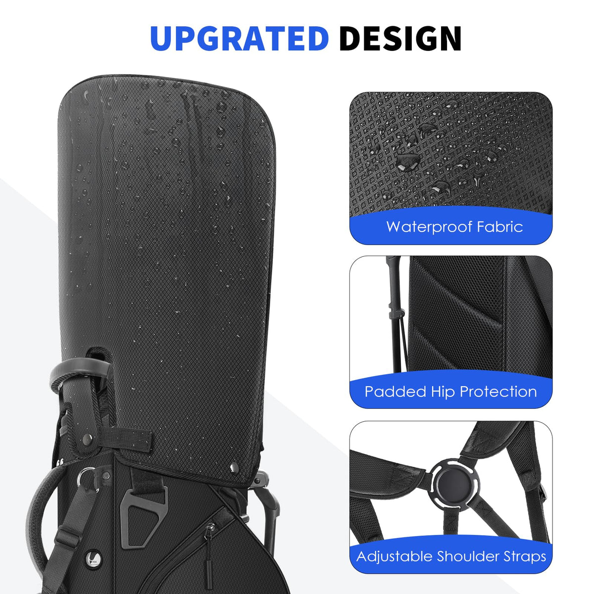 Findway ergonomic-shoulder-straps providing comfortable carry during long rounds.