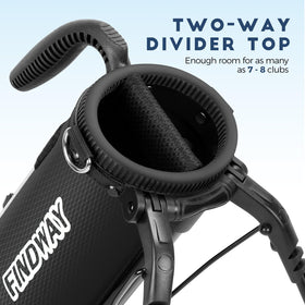 Findway golf bag ball holder for fast access during drills.