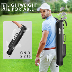 Findway bag hangs on cart for easy storage while moving