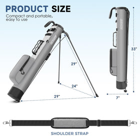 Findway golf stand bag mounted on cart for convenient transport between holes