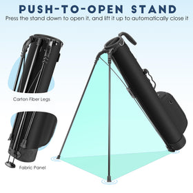 Findway Stand Bag with stand deployed for instant stability