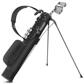 Findway golf stand bag top compartment keeps clubs organized on the course