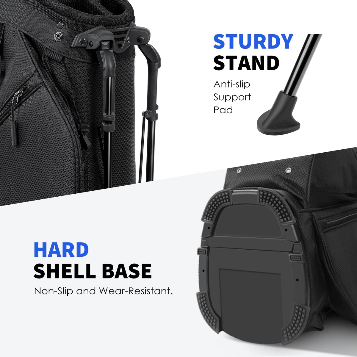Findway retractable-legs with Velcro secured on various terrains.