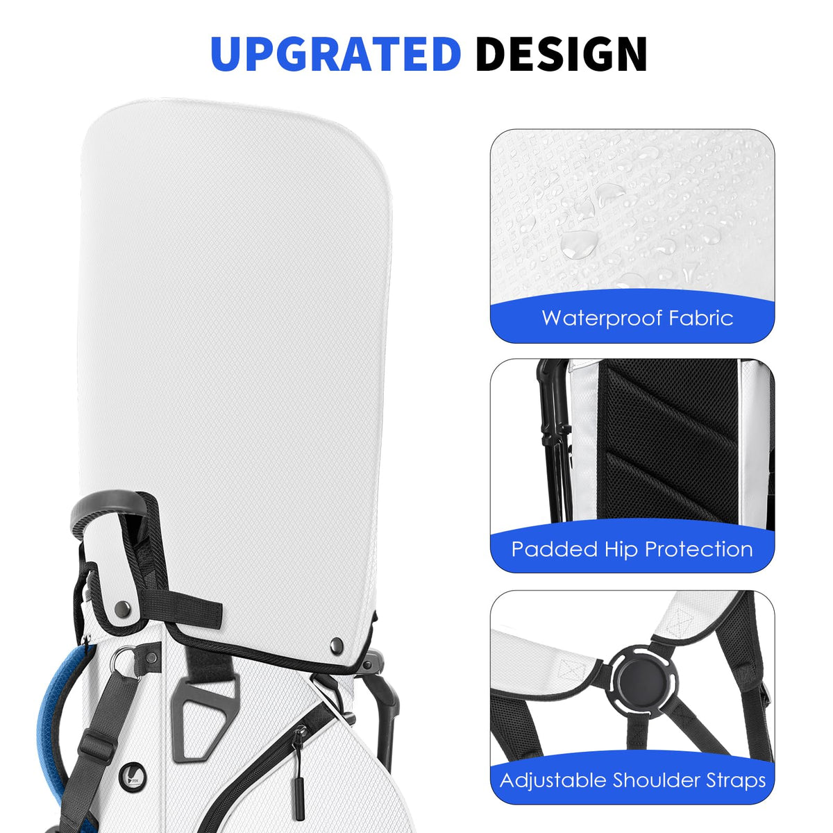 Findway retractable stand legs deployed on the bag