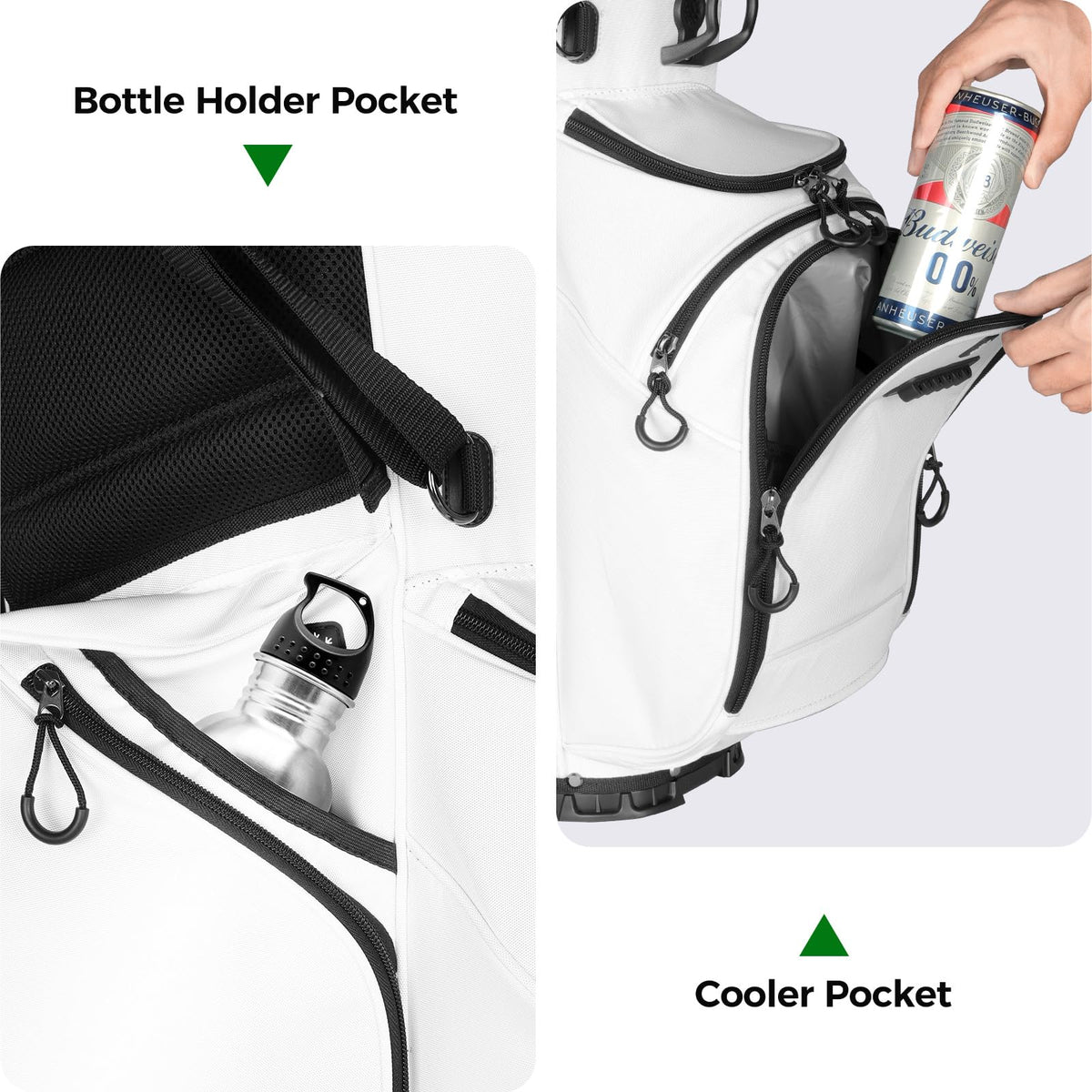 Findway stand bag base view shows sturdy stability on all terrains