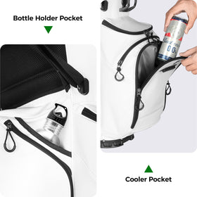 Findway stand bag base view shows sturdy stability on all terrains