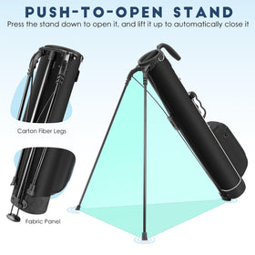 Findway stand bag reinforced legs provide stable setup on any terrain.