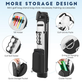 Findway top two-way compartment prevents club tangling and keeps gear organized.