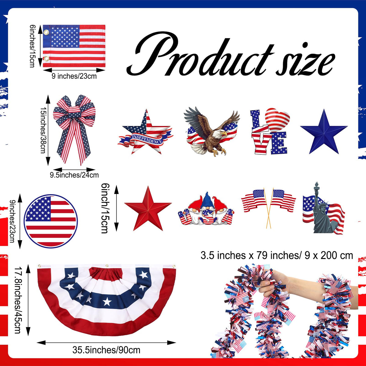FineCheer fourth of July golf cart flag stickers brighten cart bodies for celebrations.