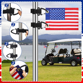 FineCheer wheel decals provide striking color on golf cart wheels during parades.