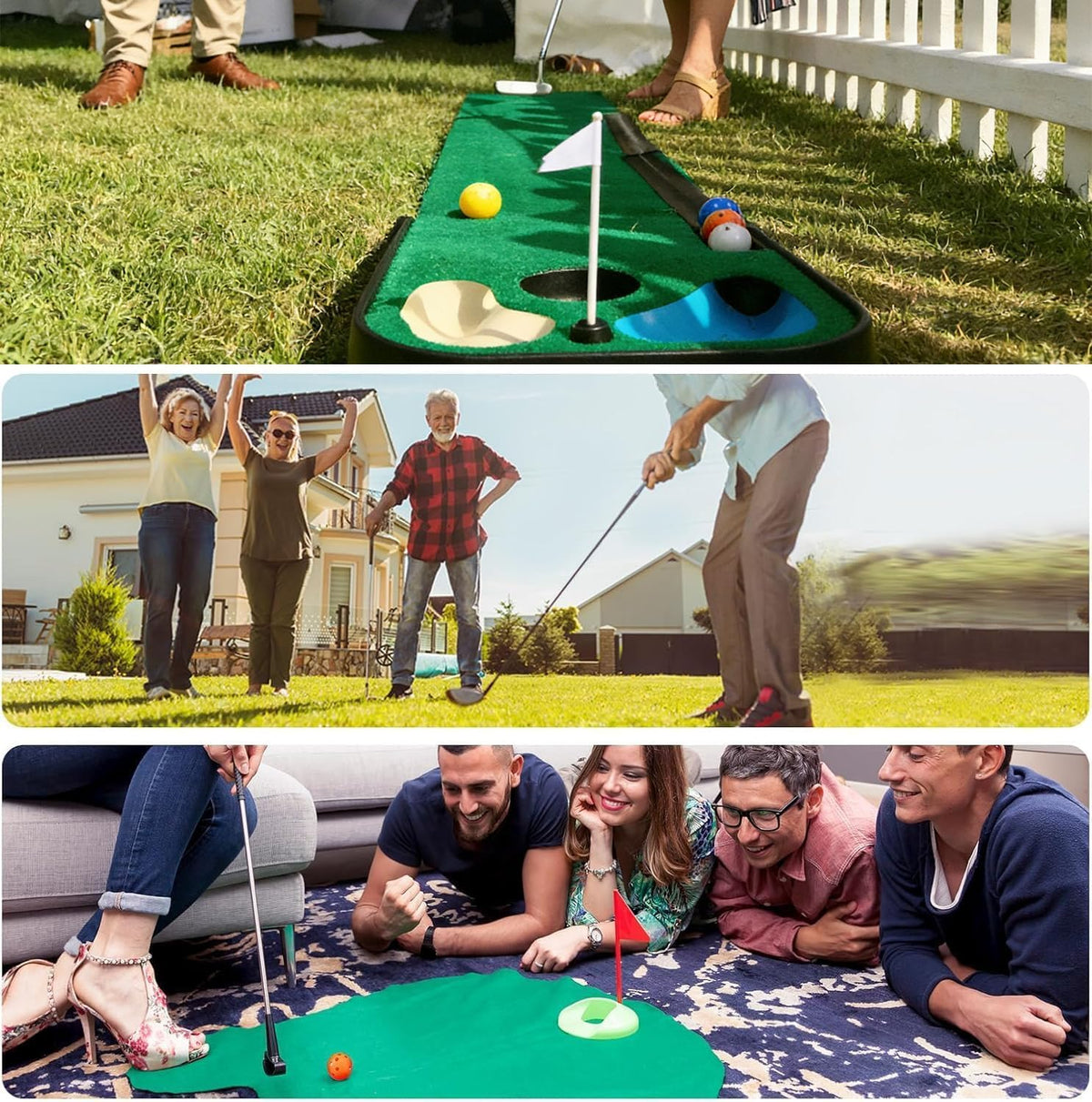 FINGER TEN practice set demonstrated for versatile indoor-outdoor use.
