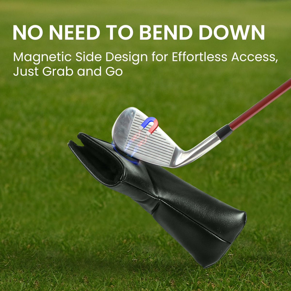Finger Ten external cart magnet keeps your ball marker handy on the golf cart.