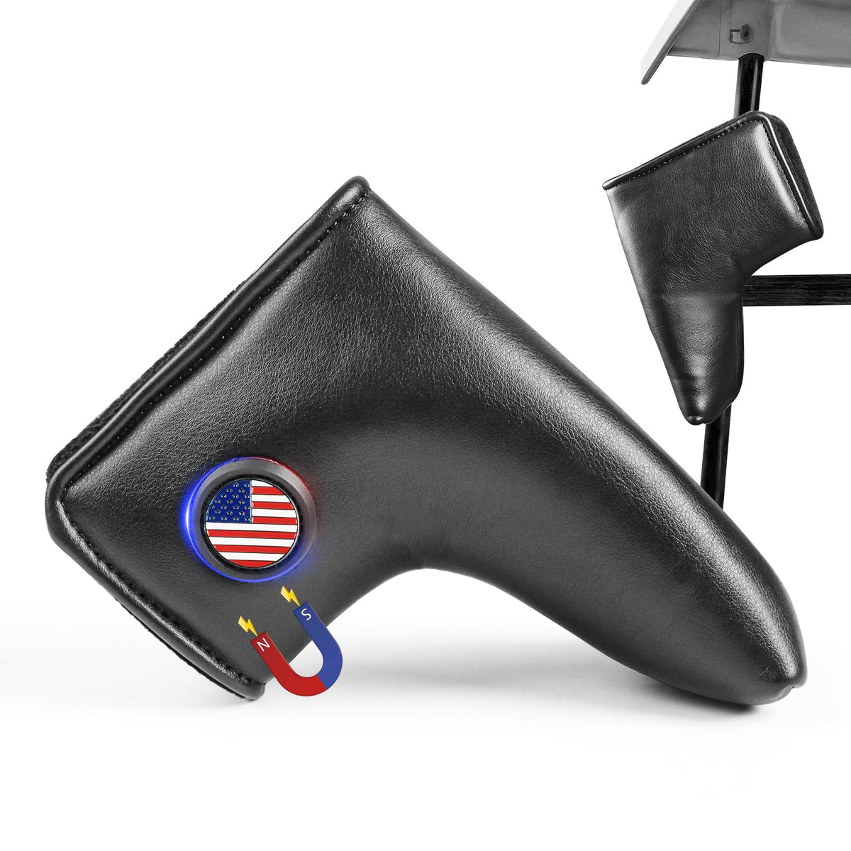 Finger Ten Blade Putter Cover with magnetic closure protects your putter during play.