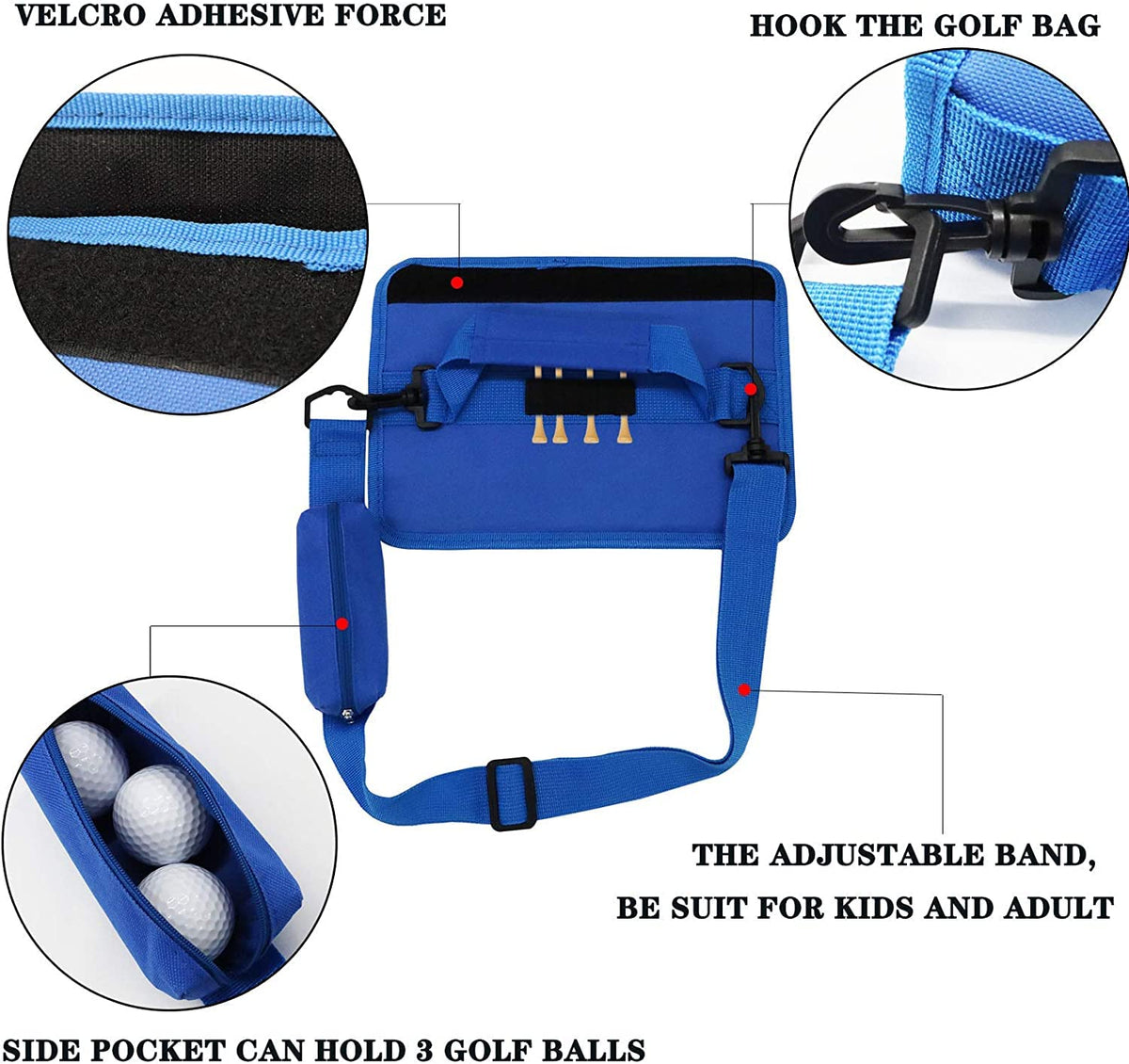 Finger Ten golf bag accessory pouch keeps small items organized during practice.
