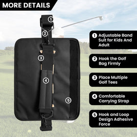 FINGER TEN mini golf bag side view demonstrates lightweight portability on course