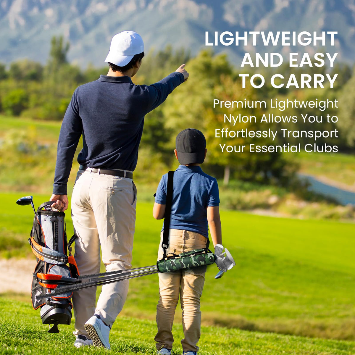 FINGER TEN golf bag without ball pouch offers lighter practice carry