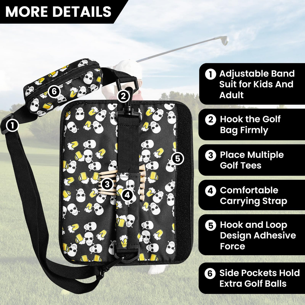 FINGER TEN bag mini showing 3-6 club capacity for quick rounds.