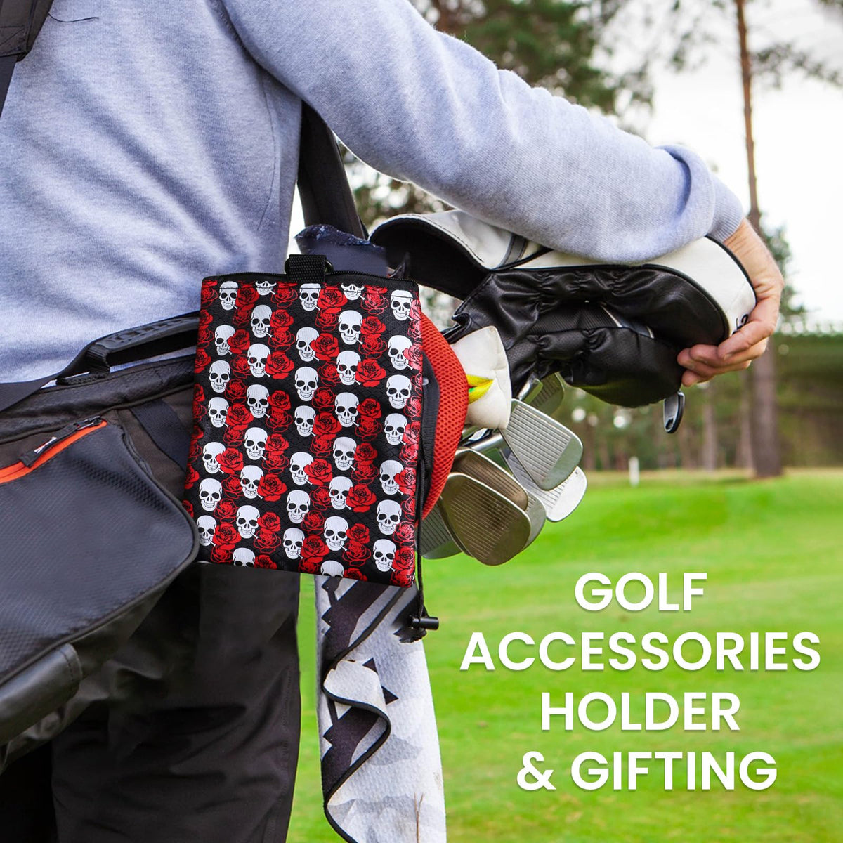 FINGER TEN Rose pouch valuables mesh pocket enables quick access.