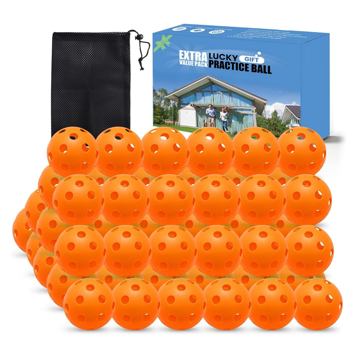 Finger Ten golf practice ball orange pack for safe indoor and outdoor drills.
