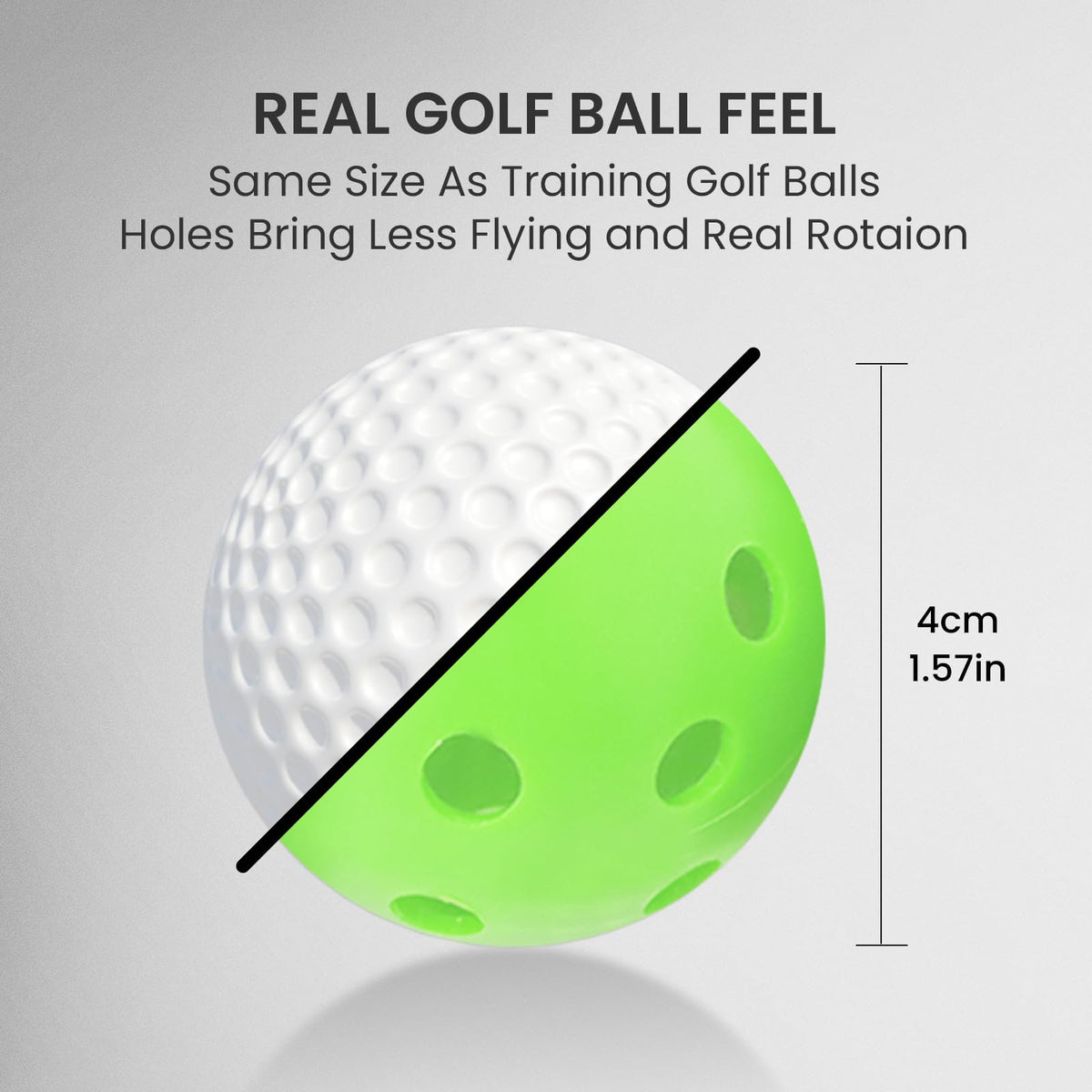 Finger Ten golf practice ball pack 12 shows value and color variety.
