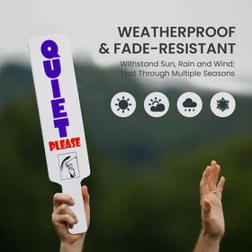 Sleek Finger Ten Golf Quiet Sign design adds a professional course vibe