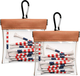 FINGER TEN transparent golf tee bag with clip, quick-access on the course.