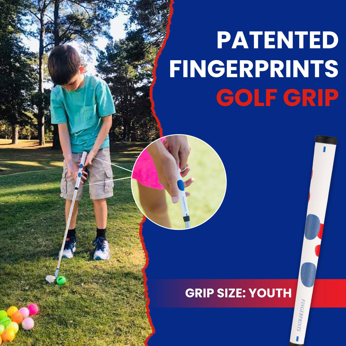 Fingerprints F52 grip detail highlights patented grip for easy, repeatable control.