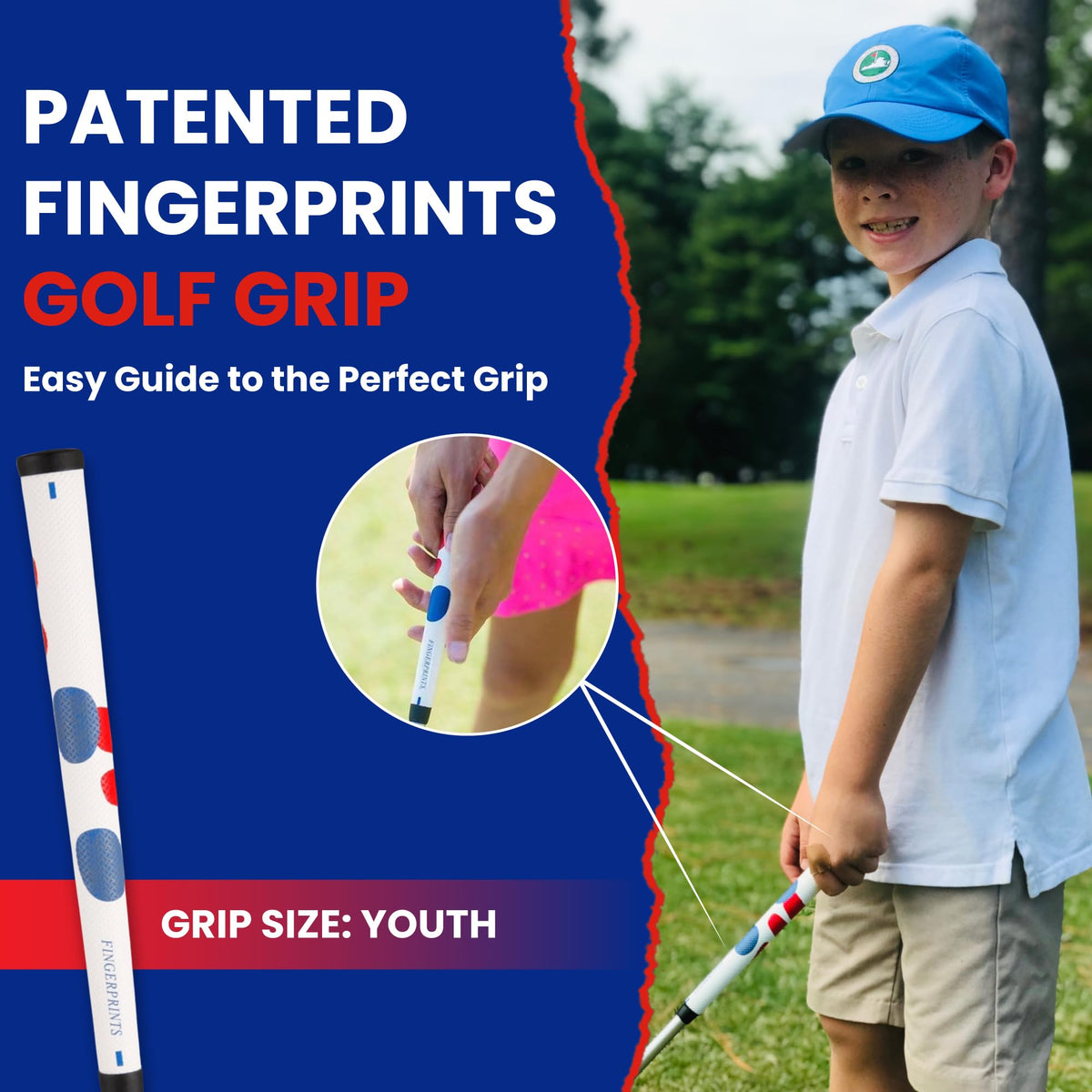 Fingerprints Grip Guide – clear cues for proper hand placement.