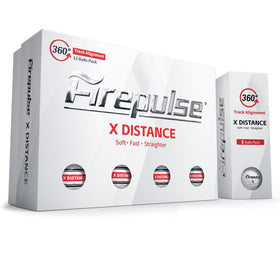 FirePULSE X Distance golf ball with 2-piece Surlyn cover for longer carry and low spin.